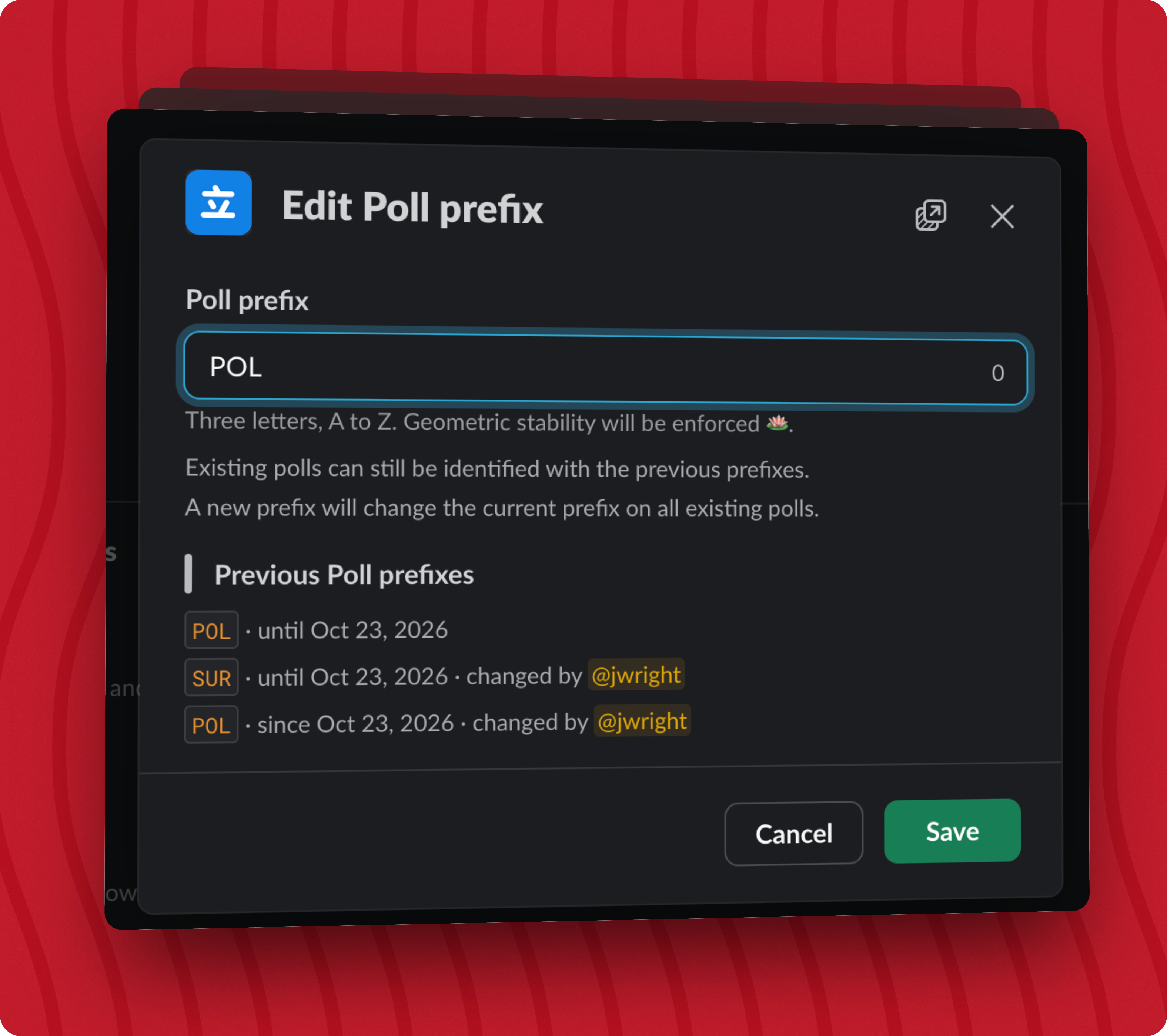 Identifier edit view
