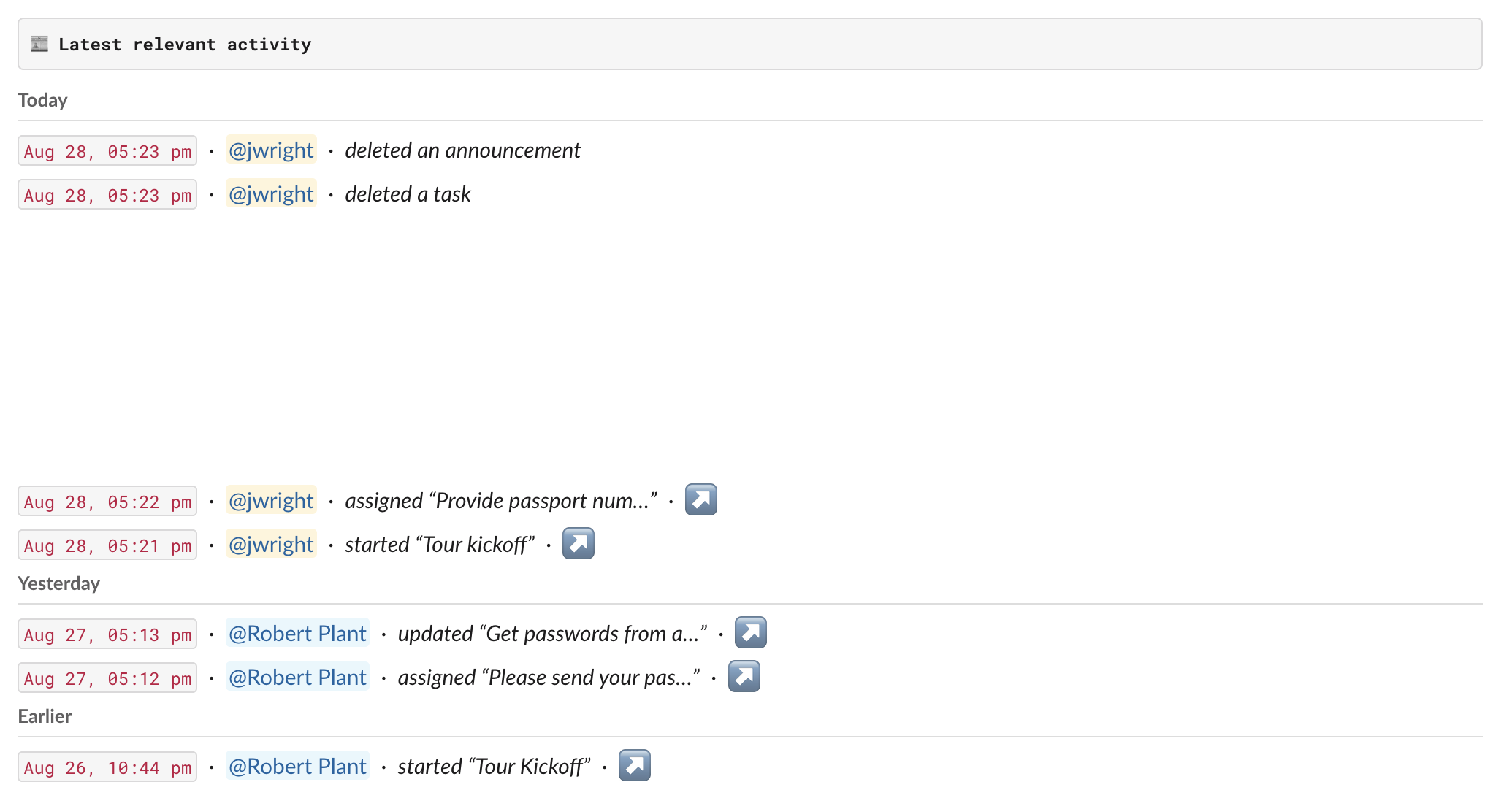 Feed view